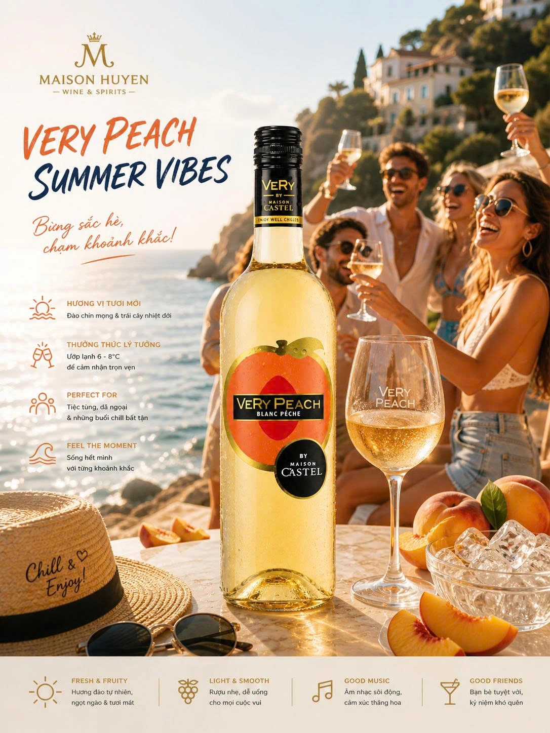 Rượu Vang Ngọt Pháp Very Peach Blanc Peche - thumbnail 2