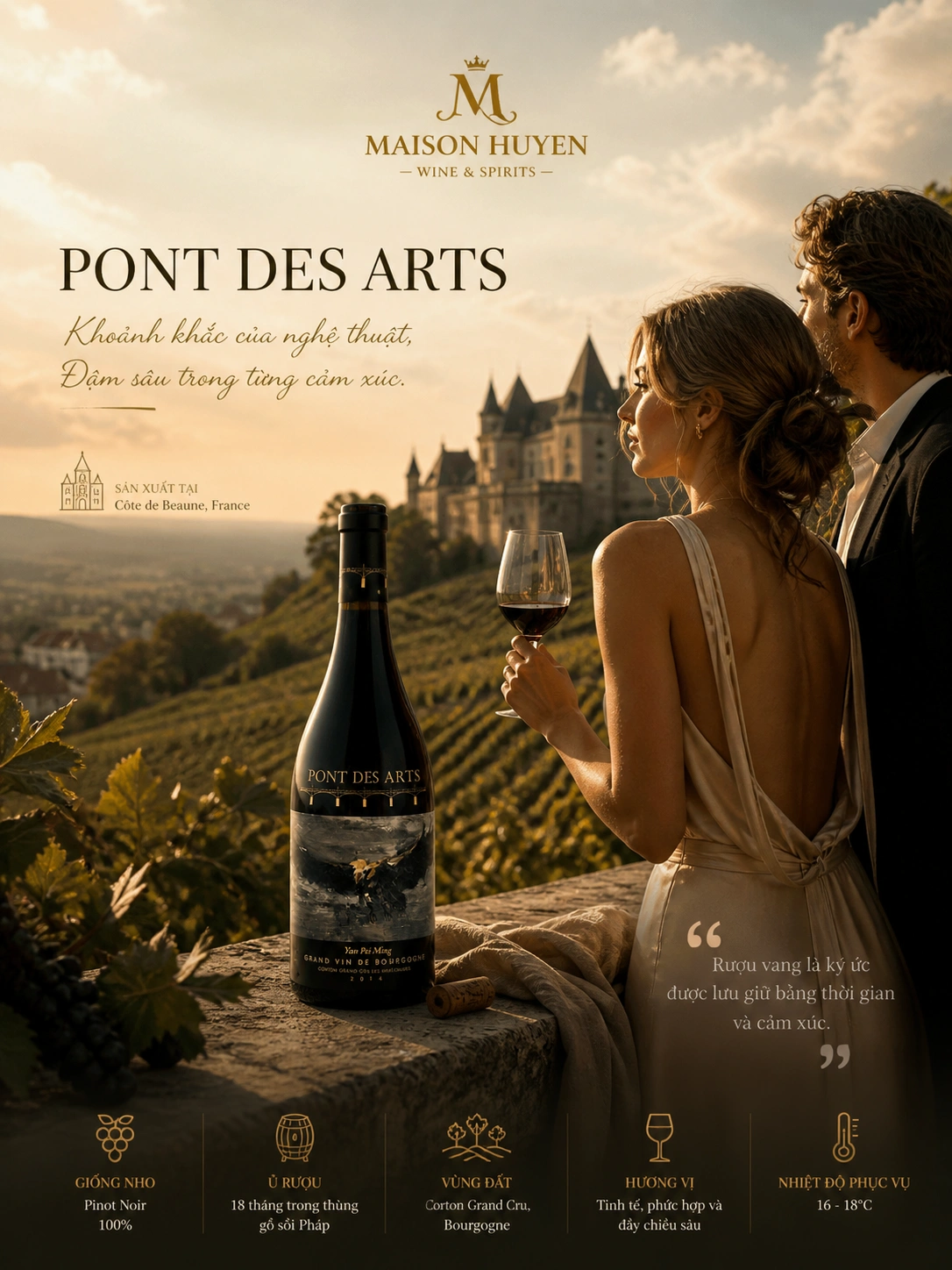 Vang Pháp Pont des Arts Corton Grand Cru Les Marechaudes Hảo hạng - thumbnail 2