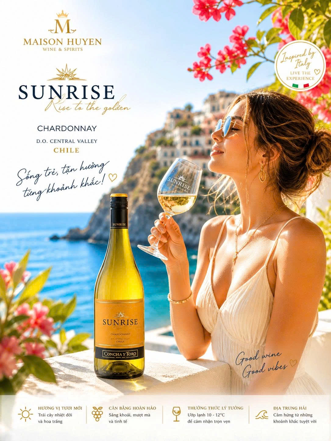 Vang Chile Sunrise Chardonnay Concha Y Toro Thượng hạng - thumbnail 2