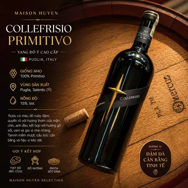 Vang Ý Collefrisio Primitivo Salento - thumbnail 2