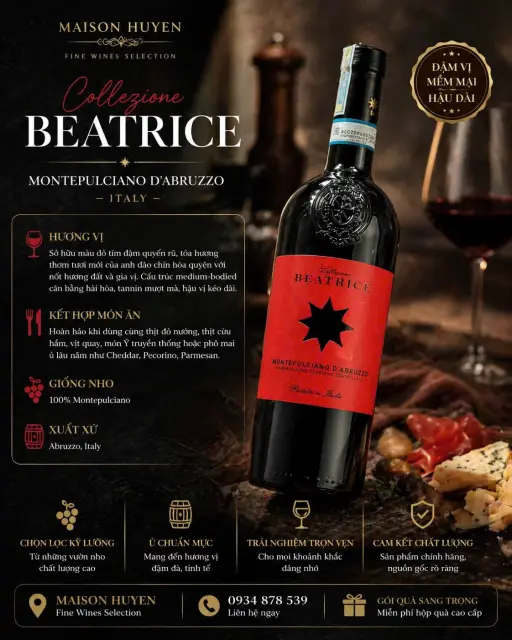 Rượu vang Beatrice Montepulciano D'abruzzo DOC - thumbnail 2